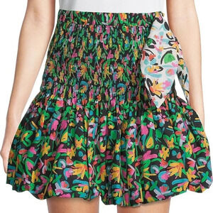 Tanya Taylor Multicolor Floral Mini Skirt